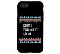 Nice, Naughty, Edie Christmas Ugly Sweater Style Case for iPhone SE (2020) / 7/8