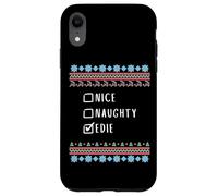 Nice, Naughty, Edie Christmas Ugly Sweater Style Case for iPhone XR