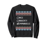 Nice, Naughty, Emmanuelle Christmas Ugly Sweater Style Sweatshirt