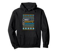 Nice Naughty Hanukkah Sweater Jewish Dreidel Menorah Lover Pullover Hoodie