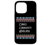 Nice, Naughty, Héloïse Christmas Ugly Sweater Style Case for iPhone 14 Pro Max