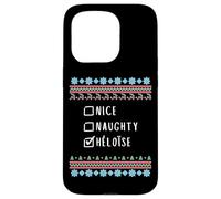 Nice, Naughty, Héloïse Christmas Ugly Sweater Style Case for iPhone 15 Pro