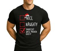 Nice Naughty Innocent Until Proven Guilty | Christmas X-Mas Men's T-Shirt, black, M