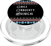 Nice, Naughty, Kenichi Christmas Ugly Sweater Style PopSockets PopGrip for MagSafe