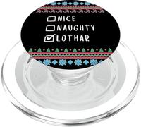 Nice, Naughty, Lothar Christmas Ugly Sweater Style PopSockets PopGrip for MagSafe