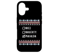 Nice, Naughty, Mafalda, Ugly Sweater Style Case for iPhone 17