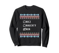 Nice, Naughty, Noa Christmas Ugly Sweater Style Sweatshirt