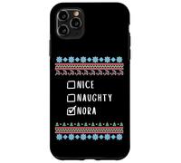 Nice, Naughty, Nora Christmas Ugly Sweater Style Case for iPhone 11 Pro Max