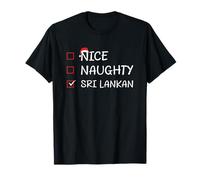 Nice Naughty Sri Lankan Heritage Christmas Sri Lanka T-Shirt