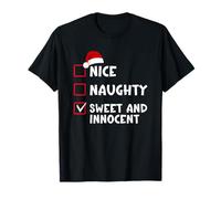 Nice Naughty Sweet and Innocent Funny Christmas List T-Shirt
