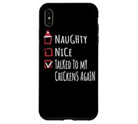 Nice Naughty Talked To My Chickens Christmas List Shirt Xmas Case for iPhone XS Max