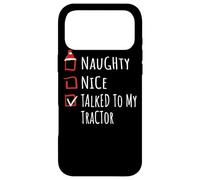 Nice Naughty Talked To My Tractor Christmas List Shirt Xmas Case for iPhone 17 Pro Max