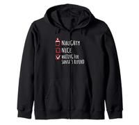 Nice Naughty Waiting For Santa’s Refund List Shirt Xmas Zip Hoodie