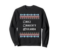 Nice, Naughty, Yolanda Christmas Ugly Sweater Style Sweatshirt