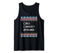 Nice, Naughty, Yolanda Christmas Ugly Sweater Style Tank Top