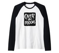 Nice Over the Moon Emblem for Adults and Kids Raglan Baseball Tee