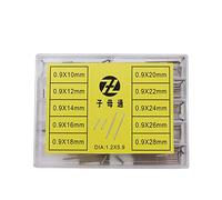 Nice Pies Stainless Steel 10mm~28mm Assort Size Watchband Tube Bars Set Dia 1.2 Watch Strap Clasp Tube Link Pins Bracelet Connecting Shaft Watch Accessories Watch Repair Tool Boxed Mother-Child