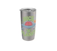 Nice Planet Retro Alien UFO Skull Stainless Steel Insulated Tumbler