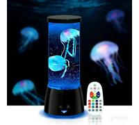 NICE POINT Jellyfish Lamp LED 16 Colors Changing Sensory Light with Remote - Jelly Fish Lamp for Kids Bedroom, Autism Calming Mood Night Light, USB Powered Water Lamp with Quiet Motor