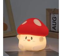 NICE POINT Night Light for Kids, Cute Nursery Mushroom Light, Squishy Silicone Lamp Up for Boys and Girls,Kawaii LED Nightlight for Toddler Bedroom and Kid Room Decor.