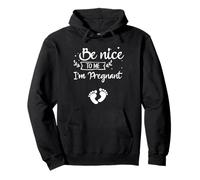 Nice Pregnancy Announcement Mom to Be Baby Feet Art Pullover Hoodie