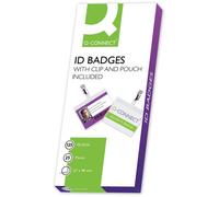 Nice Price Q-Connect Hot Laminating Id Badge With Clip (Pack Of 25)
