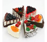 Nice purchase Fake Slice Cake Fake Food Bakery Shop Cake Display Model Party Decoration 4 inch Slice Faux Replica Cake