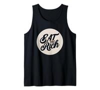 Nice Red Eat The Rich Stamp Look Tank Top