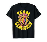Nice Retro Colorful Super Floating Aquatic Fun Tide Seahorse T-Shirt