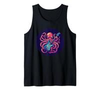Nice Rocking Octopus with Electric Guitar Costume Tank Top
