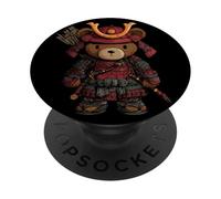 Nice Samurai Teddy Bear Costume with Sword for Ninjas Lovers PopSockets Adhesive PopGrip