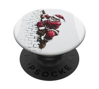 Nice Santa Climbing on the Wall Costume PopSockets Adhesive PopGrip