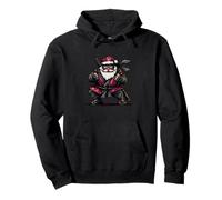 Nice Santa Look in Ninja Costume for Samurai Lovers Pullover Hoodie