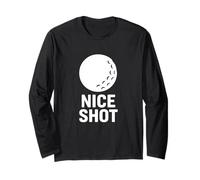Nice Shot Golf Ball Minimalist Funny Graphic Long Sleeve T-Shirt