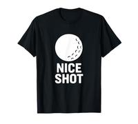 Nice Shot Golf Ball Minimalist Funny Graphic T-Shirt