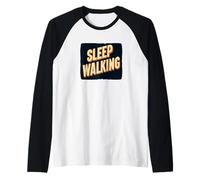 Nice Sleepwalking Emblem for Boys and Girls Raglan Baseball Tee