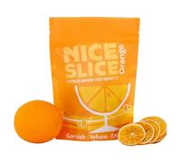 NICE SLICE Dried Orange Slices - Approx 20 Premium Dried Fruit Servings for Cocktails, Mocktails, Drinks, Baking & Cooking- 100% Natural Dehydrated Orange Garnish in Resealable Pouch -Air-Dried Citrus