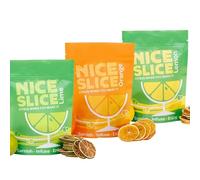 NICE SLICE - Garnish Collection Mixed Flavour - 1x60g Orange, 1x50g Lemon & 1x50g Lime Slices - 100% Natural for Cocktails, Hot and Cold Drinks, Cooking, Baking - Citrus When You Want It