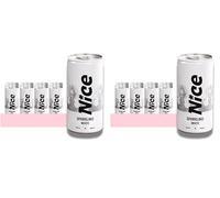 NICE Sparkling White, Wine in a Can, Dry, Crisp, Sparkling White Wine That Prefers Cans Over Flutes, 12 x 200ml Cans (Pack of 2)