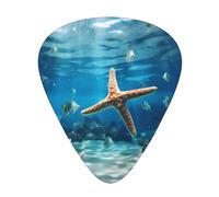 Nice starfish Printed guitar picks - three thicknesses: thin, medium and thick, suitable for electric guitar, bass and ukulele.