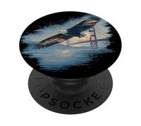 Nice Symbolic Eagle with Golden Gate Bridge Costume PopSockets Adhesive PopGrip