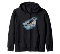 Nice Symbolic Eagle with Golden Gate Bridge Costume Zip Hoodie
