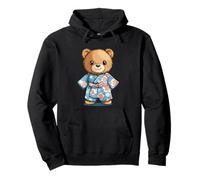 Nice Teddy Bear Bringing a Japanese-Inspired Touch Pullover Hoodie