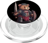 Nice Teddy Look in Knight Armor for Swords Lovers PopSockets PopGrip for MagSafe