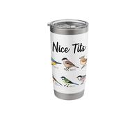 Nice Tits - Funny Bird Watching Birding Stainless Steel Insulated Tumbler