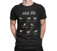 nice tits funny birds birdwatching T Shirt tee top t-shirt film movie horror sci fi funny cartoon birthday gift joke graphic music concert vintage (UK, Alpha, M, Regular, Regular, Cotton)