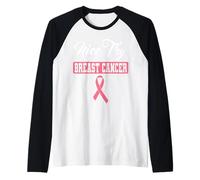 Nice Try Breast Cancer Pink Ribbon Breast Cancer Awareness Raglan Baseball Tee