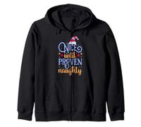 Nice Until Proven Naughty,Guilty Christmas Party Women Men Zip Hoodie