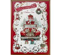 Nice Verse Gold Foil Quality New Xmas Greeting Card - Special DAD at Christmas