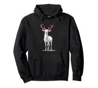 Nice White Deer Animal Costume for Albino and Forest Lovers Pullover Hoodie